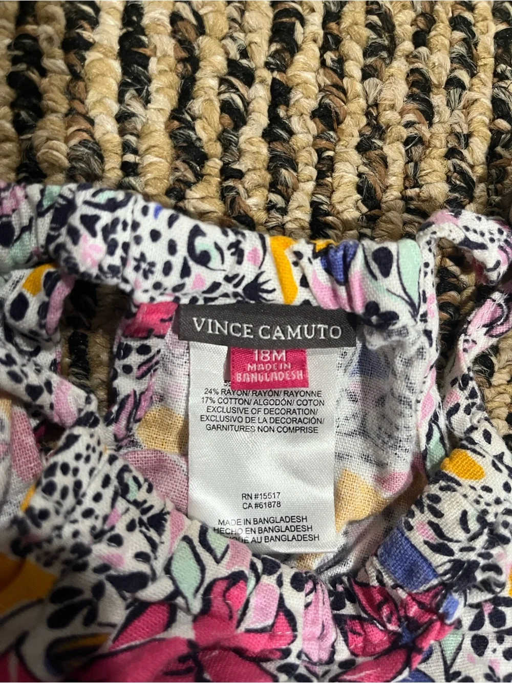 Vince Camuto Girls Floral Ruffle Top - Pink, Yellow, Purple, Mint, Black